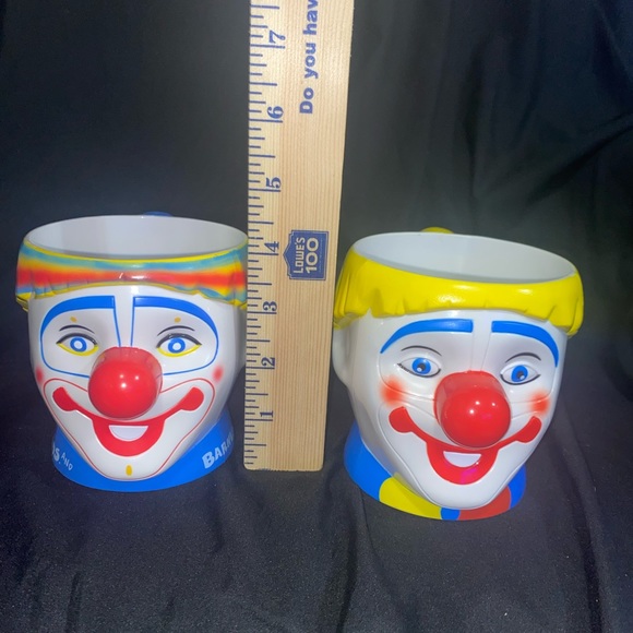 🤡Clown mugs,Barnum and Bailey,plastic,have only been used as decoration, 🤡 - Picture 7 of 14